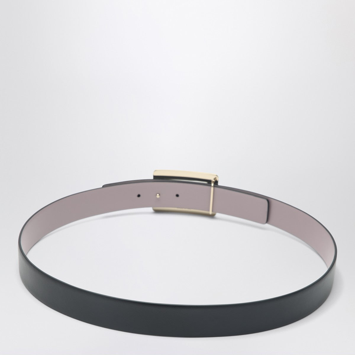 ROGER VIVIER Belle Vivier black/pink leather belt
